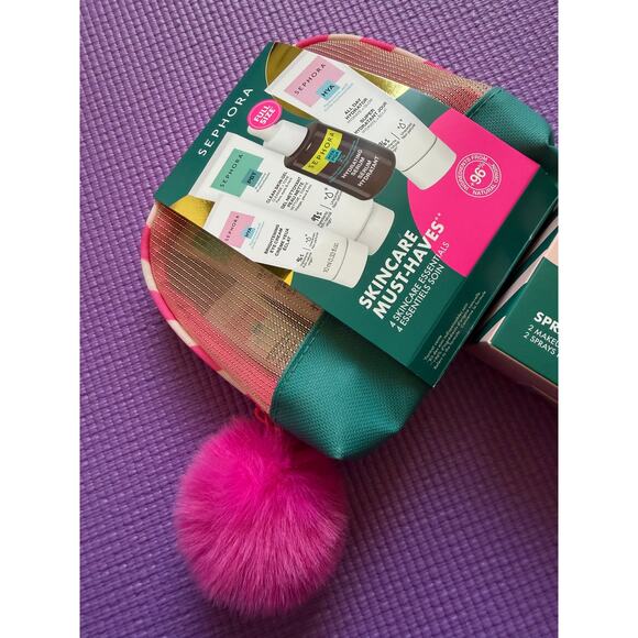 Sephora Makeup Lot Makeup Setting Spray Duo & Skincare Must Haves Set NEW - Picture 4 of 7